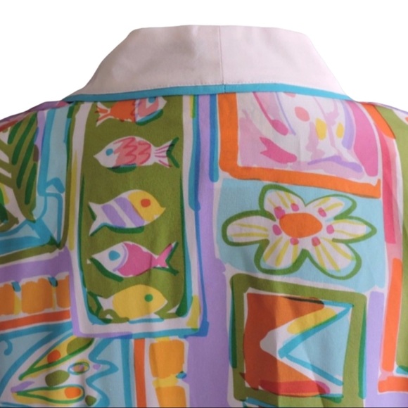 Bob Mackie Silk Shirt Open Front Blouse Small - Picture 5 of 13